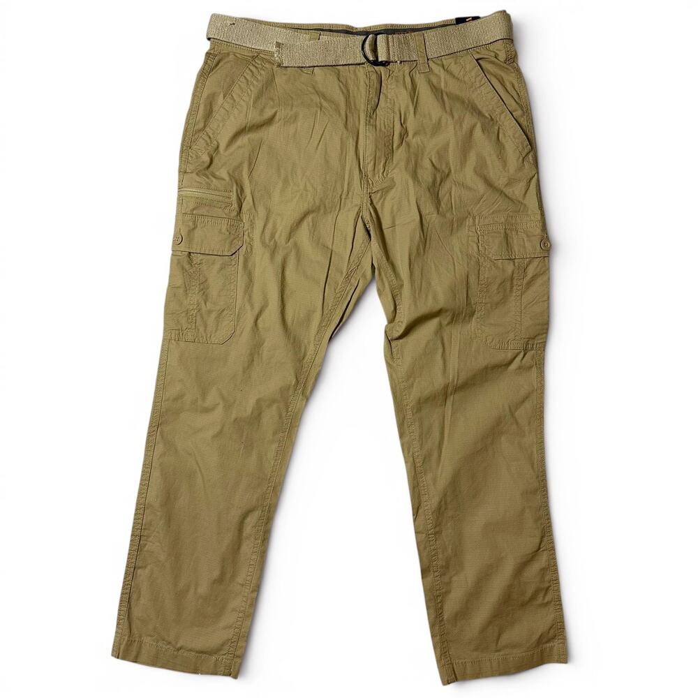 WearFirst Free-Band Cargo Pants Mens Size 36x30 Khaki Tan Stretch NWT